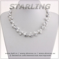 3413108 - Бусы кахолонг  ГВШ8