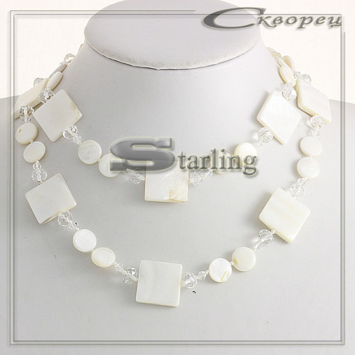 325580204 - Ожерелье перламутр белый Дарина