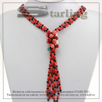 35236525 - Колье коралл томатный Регина