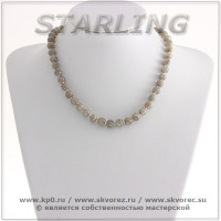 3413987 - Бусы лабрадор  Ш8