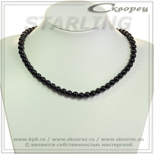 341020287 - Бусы агат черный Ш8