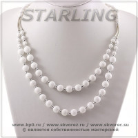 351020115 - Колье агат белый Диана