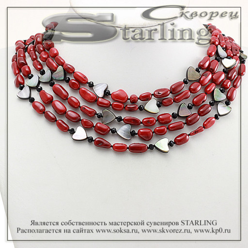 32136138 - Ожерелье коралл красный Кристина
