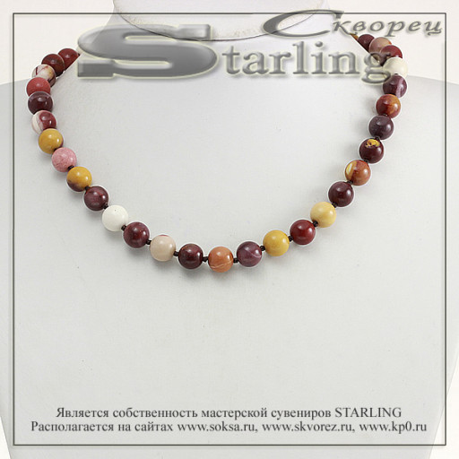 3414981 - Бусы мукаит яшма Ш10