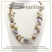 352021251 - Колье агат облачный  Веста