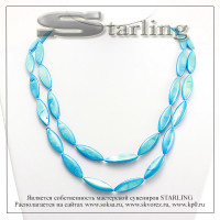 348581236-1 - Бусы перламутр бирюзовый РЗ