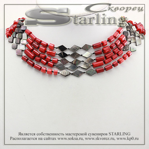 32136139 - Ожерелье коралл красный Наталья
