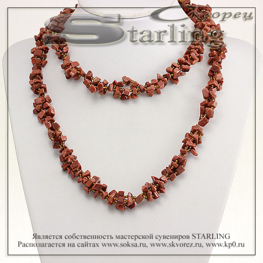 32701168 - Ожерелье авантюрин коричневый Изабелла