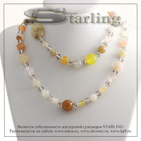 3267500-1 - Ожерелье сердолик и циркон  Фантазия