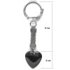 432007 - Брелок гематит  Сердечко