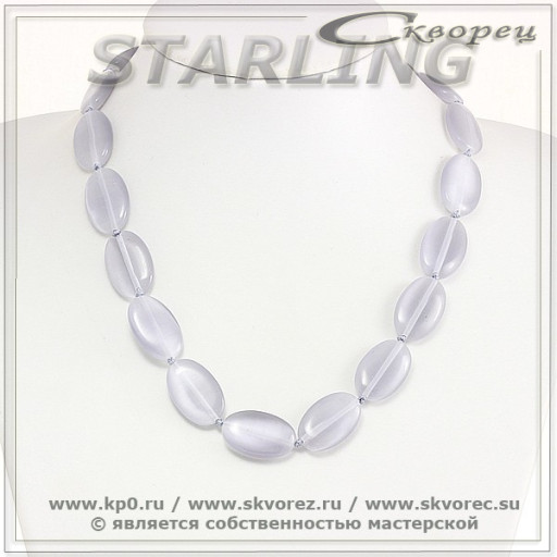 341372754-3 - Бусы кошачий глаз (хризоберил) серебристый ТОВ