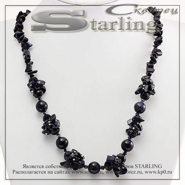 35201240 - Колье авантюрин синий Клара