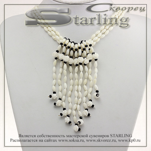35136424 - Колье коралл белый Милада