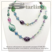 3268700 - Ожерелье флюорит и агат  Фантазия