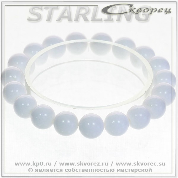 31020101 - Браслет агат белый Нимфа