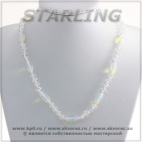 3224321 - Ожерелье лунный камень и циркон  Валерия