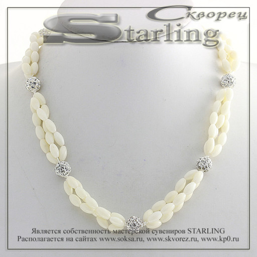 32136436 - Ожерелье коралл белый Вера