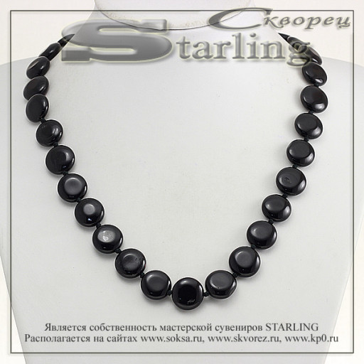 342020251 - Бусы агат черный ТКР
