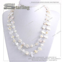 328580200 - Ожерелье перламутр и кварц белый  Фантазия