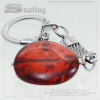 431020631 - Брелок янтарь малиновый ТКР27