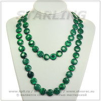 3474651 - Бусы малахит  ТКР