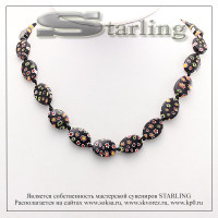 341505155 - Бусы муранское стекло чёрный ТОВВ