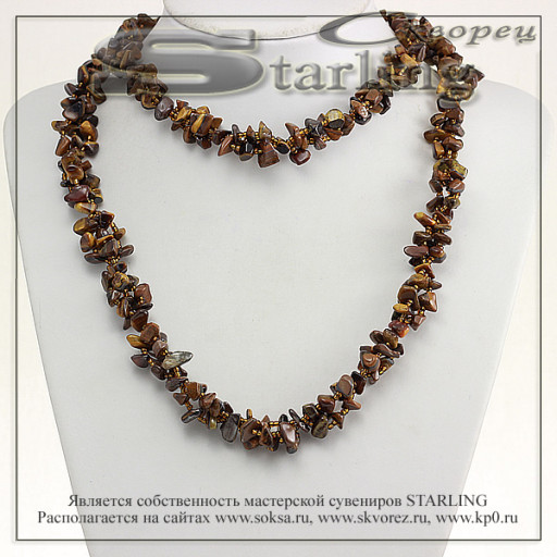 3278268 - Ожерелье тигровый глаз  Изабелла