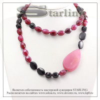 326230200 - Ожерелье агат сливовый  Фантазия
