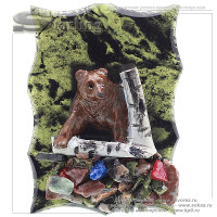 711010 - Сувенир Медведь с березой