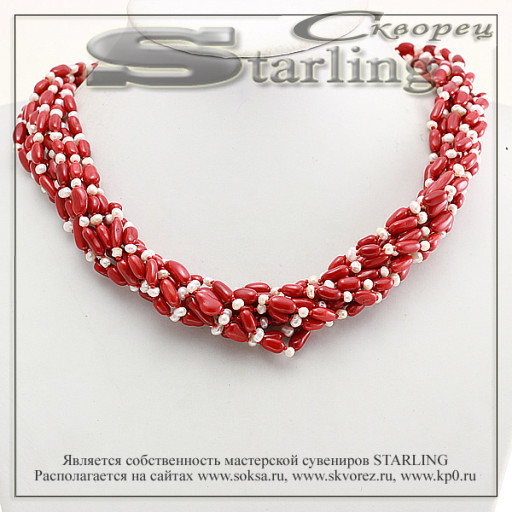 32136142 - Ожерелье коралл красный Злата