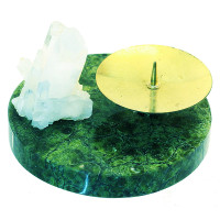 125096 - Подсвечник круглый с хрусталем