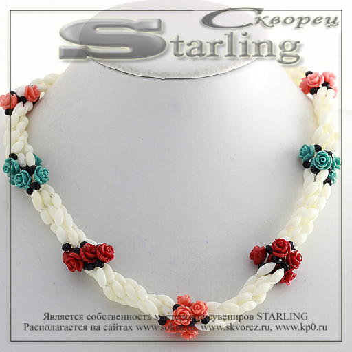 32136434-1 - Ожерелье коралл белый Жанна