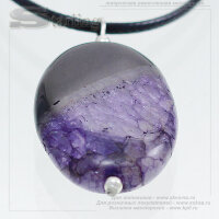 37020630 - Кулон агат волосатик синий ТОВ