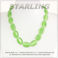 341371754-3 - Бусы кошачий глаз (хризоберил) фисташковый ТОВ