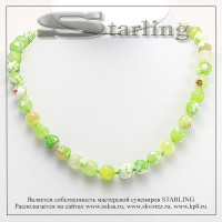 341231088 - Бусы агат лесная зелень ШО10