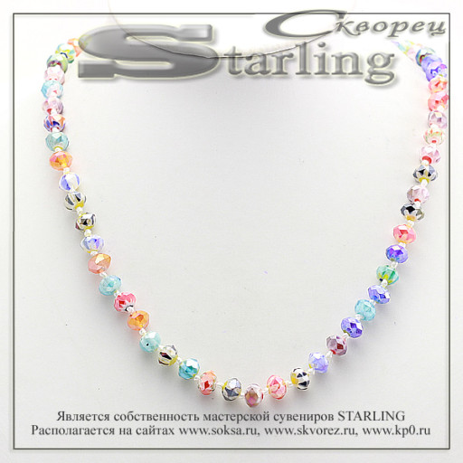 341500194 - Бусы муранское стекло многоцветие ШО8