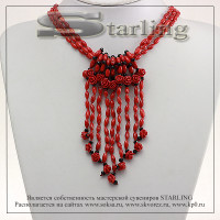 35136124 - Колье коралл красный Милада
