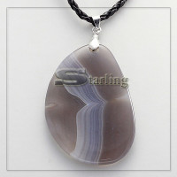 37022105-8 - Кулон агат серый КАП