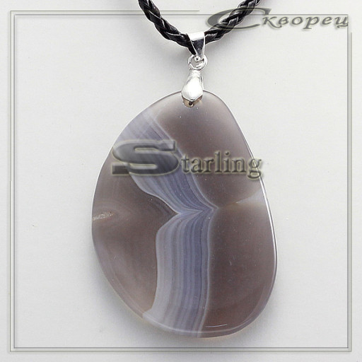 37022105-8 - Кулон агат серый КАП