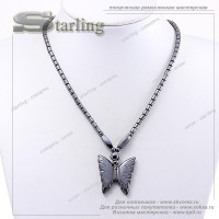 352019 - Колье гематит  Бабочка