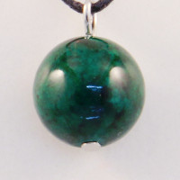 420017 - Подвеска шарик зеленый хризопраз