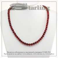 3421020687 - Бусы янтарь малиновый Ш8