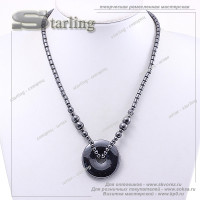 352020 - Колье гематит  Диск