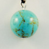 420019 - Подвеска шарик зеленая бирюза