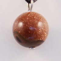 420020 - Подвеска шарик коричневый авантюрин
