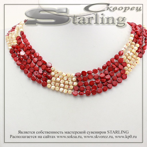 32136141 - Ожерелье коралл красный Эмма