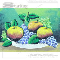 141570 - Натюрморт яблоки и виноград на тарелке 4