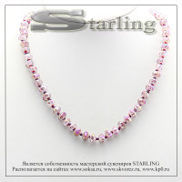 341503494 - Бусы муранское стекло орхидеевый ШО8