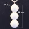 420041 - Подвеска три шарика белый агат