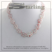 341500454 - Бусы муранское стекло розовый ТОВ